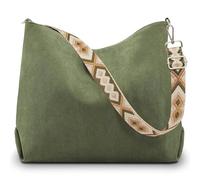 eaacaa Borsa a Tracolla da Donna, Tote Bag Borsa a Tracolla, Grandi Borse in Velluto a Coste Shopper, Borse Tote a Spalla per Scuola, Lavoro, Shopping, Viaggi, uso Quotidiano (Verde)