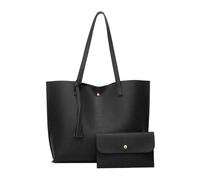 eaacaa Borsa Donna Grande Tracolla Borsa Donna Grande Capienza Per PC PU Pelle A Tracolla Tote Bag Borsa Da Lavoro Tote Donna Impermeabile Per Shopping, Viaggi, Scuola (Nero)