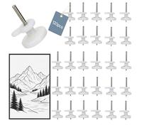 EAAGHK 100 Pezzi Chiodi per Quadri Muro, Appendi Quadri Senza Foratura, Ganci da Parete Antitraccia, Chiodi Invisibili per Appendere Foto, Foto di Nozze, Dipinti, Orologio, Decorazioni Mural 1.5*1cm