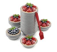 EAAGHK 25 PZ Pirottini in Alluminio per Crostatine Stampi di Crostate di Uova Riutilizzabili con Spazzola Pirottini Antiaderente per Crostatine e Tartellette Ideali per Dessert Monoporzione e Cupcake