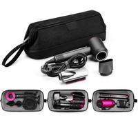 EAAGHK Custodia per Asciugacapelli da Viaggio Nera, Borsa Porta Phon in Nylon e PU 36 x 16 x 13 cm Compatibile con Dyson Airwrap e Supersonic｜Organizer Impermeabile per Accessori Capelli