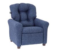 Eaasok THE CREW FURNITURE Traditional Kids Recliner, Toddler Ages 1-5 Years, Home Décor Polyester Linen, Sapphire