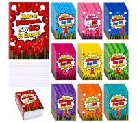 Eaasty 100 pezzi Fai la differenza Nastro Rosso Regali Bulk Mini Notepad Affermazione Positiva Notebooks Drug Free Awareness Journal Anti-droga Eventi Regalo per la Settimana del Nastro Rosso Pubblica