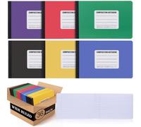 Eaasty 36 Pcs Half Composition Notebooks Bulk Back to School Supplies for Students Hard Cover Composition Books Mini Journal for School Office