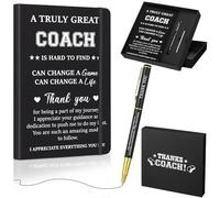 Eaasty 4 Pcs Coach Appreciation Gift Set Thank You a Truly Great Coach Gifts with Lined Journal Notebook Pen Gift Bag Box for Men Women Volleyball Baseball Football Swim Team Birthday