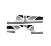 EABBADL Decalcomania for Pannello Strumenti Compatibile con Mini Cooper R55 R56 R57 R58 R59 Decorazione in Pelle Nera(Grey White Rice)