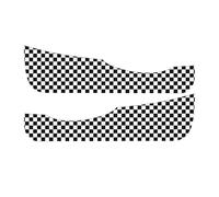 EABBADL Tappetino Antiurto for portiera Compatibile con Mini Cooper R56 R60 F54 F55 F56 F60 JCW Clubman Countryman Pelle PU Nero(Checker,F56 2pcs)