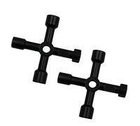 Eabdice 2 Pezzi Chiave Croce Universale, Chiave Universale Pratico 4-Modi Chiave, Croce Multifunzione Chiave, per La Manutenzione Contatori dell'acqua, Dell'Elettricità e Degli Ascensori