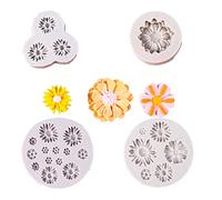 Eabdice 4 Pezzi Mini Fiore Stampi In Silicone, Fondant Mold, Margherita Stampo Da Forno Per Fondente, Decorazione di Torte, Accessori per Il Fai Da Te