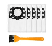 Eabdice 5 sacchetti per aspirapolvere KFI 357, per aspirapolvere Kärcher WD2 WD3 KWD1 KWD2 KWD3 WD3.200 - WD3.800 M/SE4001/SE4002, per aspirapolvere 2.863-314.0, con porta una spazzola