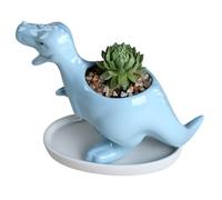 Eabdice Ceramica Vasi per Piante Dinosauro, Vaso per Pianta Grassa Dinosauro, Dinosauro Animal Vasi da Fiori, Adatto per Balconi, Giardini, Scrivanie, Librerie, Fioriere
