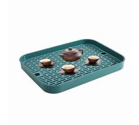 Eabdice Doppio Strato Vassoio, Vaschetta Raccogligocce, 2 Tier Dish Drainer Rack di essiccazione con vassoio di gocciolamento, vassoio da tè per tazza ciotola Frutta Utensil Caffè (Verde)
