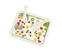 Eabdice Macchina per Gelato Istantaneo, Rolled Ice Cream Maker, Piastra Gelato Roll, Ice Cream Rolls Machine, Piastra Fredda Per Gelato con 2 Spatole per Sorbetto Yogurt