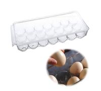 Eabdice Portauova per 21 uova, Portauova In Plastica Impilabile, Contenitore per 21 Uova con Coperchio e Manico, Porta Uova per Frigorifero, Contenitore per Uova e Vassoio per Uova