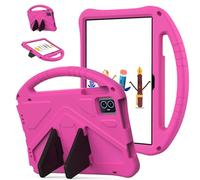 Eabhulie Bambini Custodia per Teclast M50 HD/Teclast M50 PRO/Blackview Tab 80 2023 10,1 inch, Eva Leggero Portatile Antiurto Custodia Protettiva con Staffa & Manico Rosa