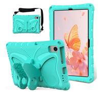 Eabhulie Custodia Bambini per Lenovo Tab M10 Plus 2nd Gen 2020/Tab K10 2021 10,3" Cover Protettiva Antiurto in EVA Leggera con Tracolla e Supporto Ali di Farfalla Verde menta
