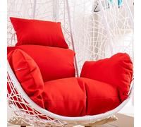 EABKLPQRS Cuscino per poltrona a uovo, Replacement Cushion for Swing Egg Chair Headrest Pillow Multicolor 2 Types(Bright Red,Without cotton)