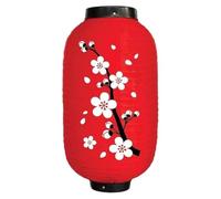 EABKLPQRS Decorazioni Lanterne Cinesi Rosse da Appendere, Lanterne sospese Pieghevoli in Seta Cinese Giapponese Cherry Plum Blossom Rosso Bianco 8-12 Pollici(Red,8 inch)