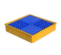 EABKLPQRS Piattaforma modulare di contenimento per, Vassoio di contenimento sversamenti antiscivolo e impilabile for fusti petrolio varie dimensioni(12.20x12.20x2.17in/31x31x5.5cm)