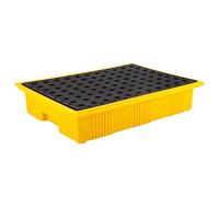 EABKLPQRS Piattaforma modulare di contenimento per, Vassoio di contenimento versamenti in polietilene modulare impilabile Giallo Nero Dimensioni multiple(49x35.5x10cm/19.3x13.98x3.94in)