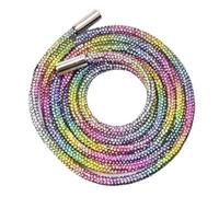 EABKLPQRS Sostituzione cordoncini, Rhinestone Replacement Drawstring Cord 120cm 6mm Multicolor(Rainbow)