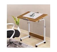 EABKLPQRS Tavolino regolabile in altezza, Tavolino Servitore Regolabile Con 4 Ruote Struttura In Acciaio Inclinabile 60-80x40-50cm Multicolor(B,80 * 50cm)