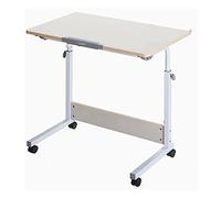 EABKLPQRS Tavolino regolabile in altezza, Tavolino Servitore Regolabile Con 4 Ruote Struttura In Acciaio Inclinabile 60-80x40-50cm Multicolor(A,60 * 50cm)