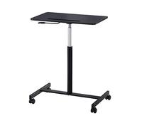 EABKLPQRS Tavolino regolabile in altezza, Tavolino servitore regolabile con ruote altezza 73-109 cm for casa e ospedale, nero