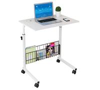 EABKLPQRS Tavolino regolabile in altezza, Tavolo regolabile sopra il letto con ruote bloccabili for riporre laptop, multicolori, dimensioni multiple(A,60x40cm)