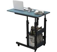 EABKLPQRS Tavolino regolabile in altezza, Tavolo servitore con struttura in acciaio, scrivania mobile regolabile for laptop ruote, dimensioni multiple(A,60x40cm)
