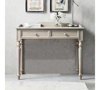 EABKLPQRS Toeletta con specchio e sgabello, Vanity Desk Grigio con 2 cassetti Tavolo da Trucco Scrivania 35,43x29,92x19,17 Pollici