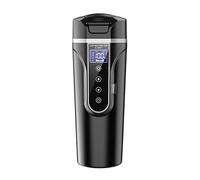 Eacam 450 Ml di Grande capacità, Riscaldamento Rapido, Regolamento a Temperatura dello Schermo Toccante Bollitore Elettrico, Acciaio Inossidabile 304, Design a Prova di Perdite, Plug (Nero)