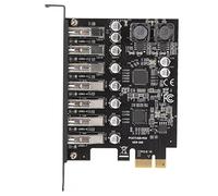 Eacam 7 Port PCIE Expansion Card con 7 Porte USB 3.2 Gen1 Front Card, Trasmissione di Potenza Stabile, XP, 7, 8, 10, 11, Support