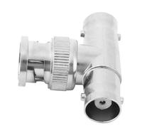 Eacam Adattatore BNC T da 2 Pezzi Connettore BNC Maschio a Doppia Femmina Connettore Coassiale Splitter Adattatore a Forma di T con Contatto in Zinco Isolante ABS per Postazio