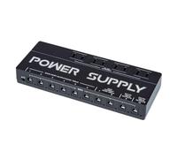 Eacam Alimentazione per Chitarra con Riduzione del Rumore a 10 Uscite, Uscita Isolata 9 V/100 MA, 12 V, 18, Soppressione del Rumore Incorporata con Interruttore LED per Pedaliera (Spina europea)