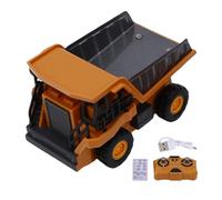 Eacam Autocarro con Cassone Ribaltabile RC 1:64, Camion da Costruzione Telecomandato in Lega 2.4G, Autocarro con Cassone Ribaltabile Controllato da App Luci e Musica, Demo