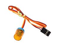 Eacam AX-510BL Luce per Auto della Polizia RC Luce Controllata CH3 Ricevitore CH3 3° Canale di Controllo LED Lampeggiante modalità Stroboscopica Rotante con Base in Lega (Gialla)