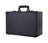 Eacam Cassetta di Sicurezza per Strumenti Parrucchiere e Trucco, Grande capacità, Borsa Porta Attrezzi con Serratura a Combinazione, Cassetta Porta Attrezzi Multifunzionale (Nera)