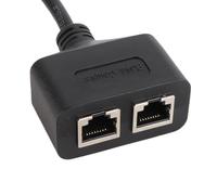 Eacam Cavo Adattatore Ethernet RJ45 Prolunga da 1 a 2 Porte con Design Leggero, Eccellente Trasmissione della Connessione, Adatto a Tutte le Reti, Case e Uffici, con RJ45 Femmina
