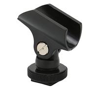 Eacam Clip per Microfono Portatile Robusto Supporto Regolabile con Apertura da 50 Mm per Uso in Interviste in Materiale ABS