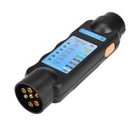 Eacam Connettore Spina Tester Cablaggio Blu Circuito Luce Traino 12V 7 Pin, Realizzato in Materiale ABS, Display Segnale Fanale Posteriore Sincronizzato per Semirimorchio/rimorchio/,