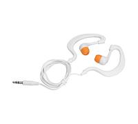 Eacam Cordi più Corti a Cuffie Sportive, Cuffie con Conduzione Impermeabile da 3,5 Mm con Sostituzione dei Tappi per le Orecchie per la Navigazione in Esecuzione di Nuoto, Design (Arancia bianca)