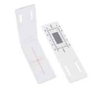 Eacam Crack Monitor Accurato ABS Acrilico Standard Crack Monitoring Record Tool, Consiste di Due Piastre per Monitor di Crack con Millimetri Calibrati e Cursore Trasparente per il