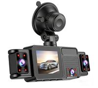 Eacam Dash Cam per Auto a 5 2K 360 Gradi Dash Cam con 5 Obiettivi Vista Interna Anteriore Posteriore Sinistra Destra Modalità Parcheggio Rilevamento Movimento WDR App Visione Notturna