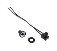 Eacam Interruttore A Pulsante LED Impermeabile 5 Pezzi con Cavi 4 Pollici, Ideale per Auto Moto, Interruttore Unipolare, Blocco Automatico, Montaggio Facile, Corrente Operativa 6 A,