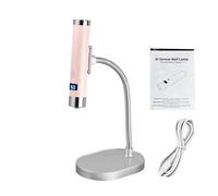 Eacam Lampada per Unghie Senza Fili con Rilevamento Intelligente Dell'intelligenza Artificiale, Asciugacapelli Ricaricabile 800 MAh, Lampada Polimerizzante Portatile e Tavol (Rosa)