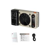 Eacam Luce Video LED RGB da 60 W per Fotografia, Luce LED COB da 60 W con Temperatura Colore 2500K a 10000K, CRI 95, 6490 Lux, Batteria 4500 MAh, Controllo Tramite App BT Mesh
