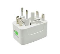 Eacam Piccolo e Portatile, Facile da Usare, Presa di Corrente USA EU UK AU Adattatore da Viaggio Compatto Porte di Ricarica Tutto in per Uso in Tutto il Mondo, Design Sicur