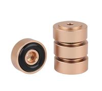 Eacam Piedini 'amplificatore in Alluminio Resistente per L'assorbimento degli Urti e Un'esperienza Sonora Elevata - Set da 4 Pezzi (Oro)