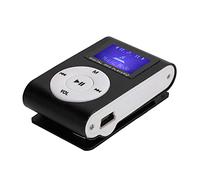 Eacam Sport MP3, Slot di Espansione della Scheda di Memoria Integrata, Supporta Un'estensione Massima di 32 GB, Ultra Leggera, Durata della Batteria Lunga, Display dello Schermo Mini (Nero)